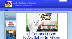 Desktop Screenshot of andyspetfoodandsupply.com